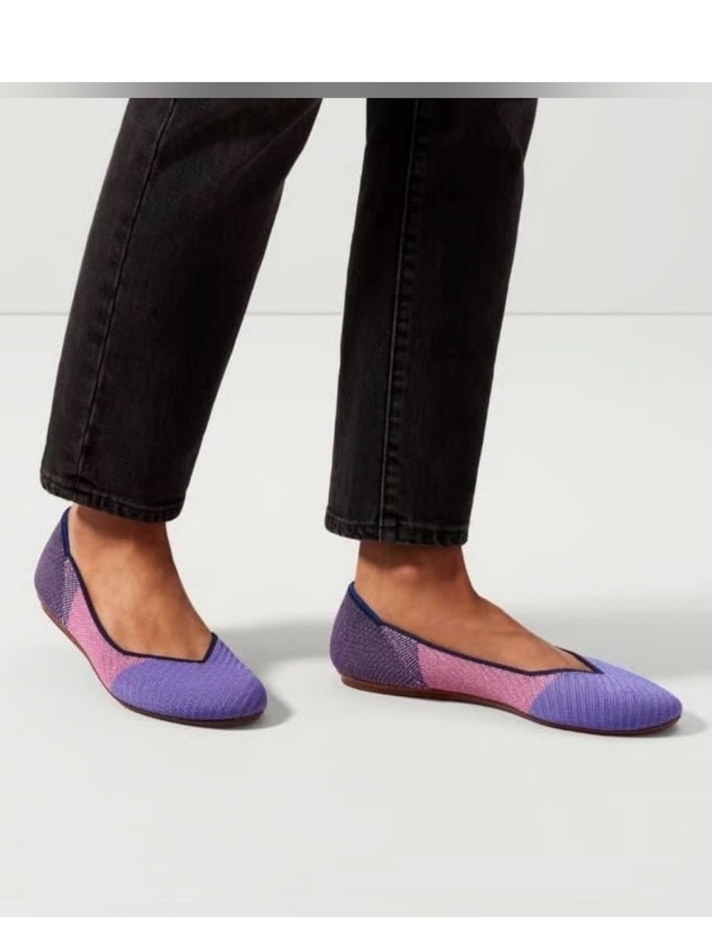 Rothy's Purple and Pink Knit Ballet Flats -9